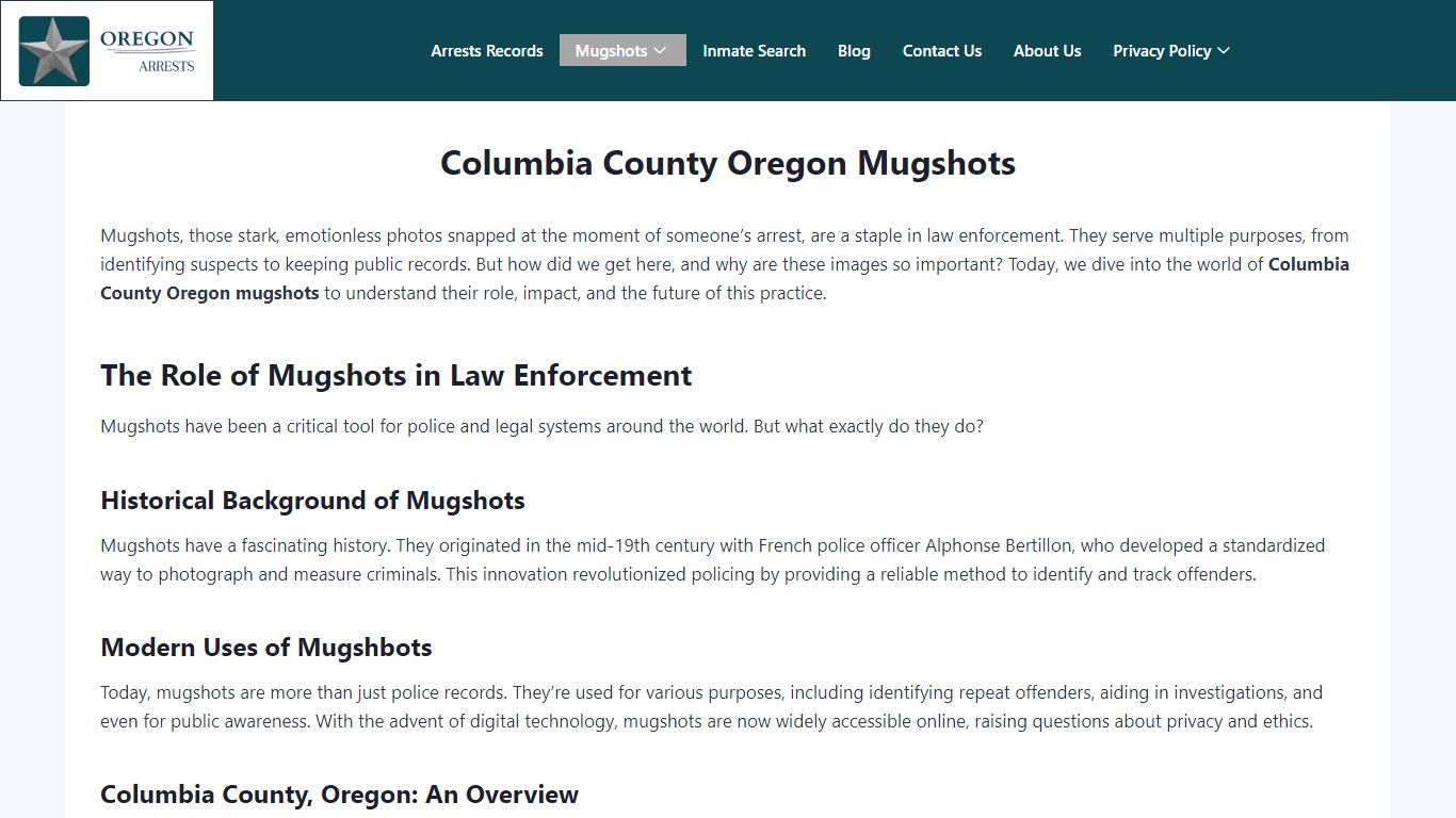 Columbia County Oregon Mugshots - Arrests.org OR